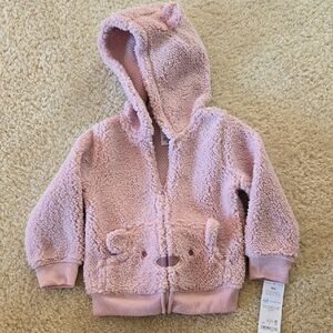 Carter's Pink Teddy Bear Hoodie